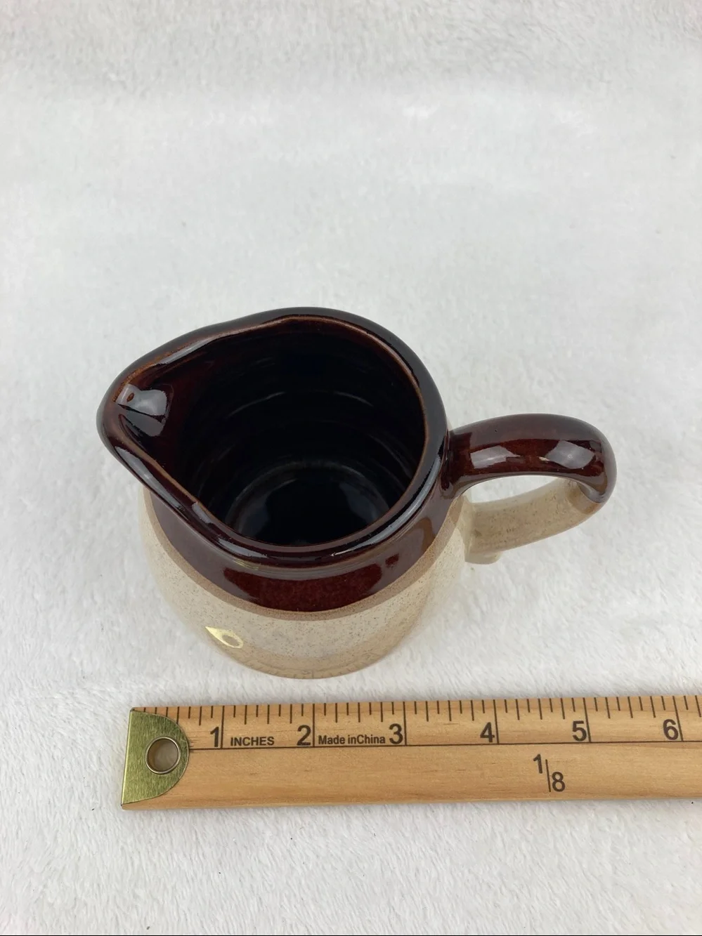 VTG Stoneware Petite Pot Belly Creamer Taiwan 3.5”